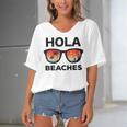 Hola Beaches Funny V2 Women's Bat Sleeves V-Neck Blouse