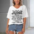 I Am An June Woman I Was Born With My Heart On My Sleeve V2 Women's Bat Sleeves V-Neck Blouse