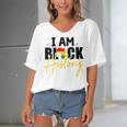 I Am Black History V2 Women's Bat Sleeves V-Neck Blouse