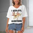 I Axlotl Questions Cute Axlotl Women's Bat Sleeves V-Neck Blouse