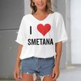 I Heart Smetana The Smetana Man I Love Smetana Women's Bat Sleeves V-Neck Blouse