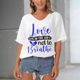 Love Is In The Air Try Not To Breathe 135 Trending Shirt Women's Bat Sleeves V-Neck Blouse