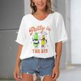 Party In The 513 Baseball Player Women's Bat Sleeves V-Neck Blouse