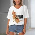 Pitbull Funny Kissed A Pitbull I Liked 795 Shirt Women's Bat Sleeves V-Neck Blouse