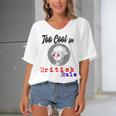 Too Cool For British Rule Happy 4Th Of July Women's Bat Sleeves V-Neck Blouse