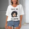 Trust Me Im A Dogtor Doctor Dog 672 Shirt Women's Bat Sleeves V-Neck Blouse