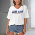 Ultra Maga And Proud Of It V10 Women's Bat Sleeves V-Neck Blouse