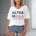 Ultra Maga And Proud Of It V5 Women's Bat Sleeves V-Neck Blouse