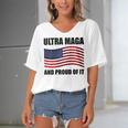 Ultra Maga And Proud Of It V7 Women's Bat Sleeves V-Neck Blouse