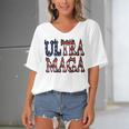 Ultra Maga V26 Women's Bat Sleeves V-Neck Blouse