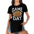 Football Player Vintage Game Day Women's Short Sleeves T-shirt With Hem Split