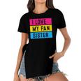 Lgbt Pride Love My Pan Sister Pansexual Family Support Women's Short Sleeves T-shirt With Hem Split