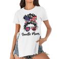 Doodle Mom Happy 4Th Of July American Flag Day Women's Short Sleeves T-shirt With Hem Split