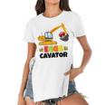 Excavator Shirts For Toddler Boys Girls Easter Eggs Cavator Women's Short Sleeves T-shirt With Hem Split