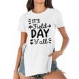 Field Day Green For Teacher Field Day Tee School Women's Short Sleeves T-shirt With Hem Split