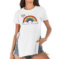 Love Wins Lgbt Kawaii Cute Anime Rainbow Flag Pocket Design Women's Short Sleeves T-shirt With Hem Split