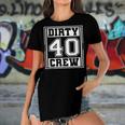 40Th Birthday Party Squad Dirty 40 Crew Birthday Matching Women's Short Sleeves T-shirt With Hem Split