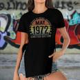 50 Years Old Gifts May 1972 Limited Edition 50Th Birthday Women's Short Sleeves T-shirt With Hem Split