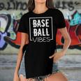 Baseball Quote For Women Baseball Vibes Women's Short Sleeves T-shirt With Hem Split