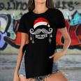 Believe Christmas Santa Mustache With Ornaments - Believe Women's Short Sleeves T-shirt With Hem Split