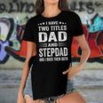 Best Dad And Stepdad Cute Fathers Day Gift From Wife V2 Women's Short Sleeves T-shirt With Hem Split
