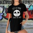 Cute As Panda Twice As Lazy Funny Bear Lovers Activists Women's Short Sleeves T-shirt With Hem Split