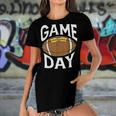 Football Player Vintage Game Day Women's Short Sleeves T-shirt With Hem Split