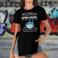 Forget Mama Bear Funny Im A Mama Shark Novelty Gift Women's Short Sleeves T-shirt With Hem Split
