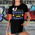 Forget The Bunnies Im Chasing Hunnies Funny Boys Easter Gift Women's Short Sleeves T-shirt With Hem Split