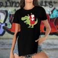 Funny Parody Jesus Riding Dinosaur Cute Meme Dino Gift Women's Short Sleeves T-shirt With Hem Split