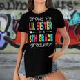 Funny Proud Lil Sister Of A Class Of 2022 8Th Grade Graduate Women's Short Sleeves T-shirt With Hem Split