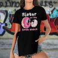 Funny Sister Donut Gift Pregnancy Announcement Women Girls Women's Short Sleeves T-shirt With Hem Split