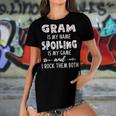 Gram Grandma Gift Gram Is My Name Spoiling Is My Game Women's Short Sleeves T-shirt With Hem Split