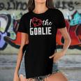 Heart The Goalie Lacrosse Mom Lax For Women Boys Girls Team Women's Short Sleeves T-shirt With Hem Split