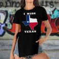 I Miss Texas Texas Flag Women's Short Sleeves T-shirt With Hem Split