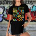 I Survived 180 Days Of School Last Day Of School Teacher V2 Women's Short Sleeves T-shirt With Hem Split