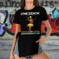 Juneteenth Is My Independence Day Black Girl Black Queen Women's Short Sleeves T-shirt With Hem Split