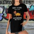 Just A Girl Who Loves Dachshund And Tacos For Dachshund Lovers Women's Short Sleeves T-shirt With Hem Split