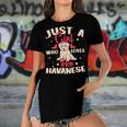 Just A Girl Who Loves Her Havanese Dog Women's Short Sleeves T-shirt With Hem Split