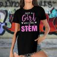 Just Girl Who Loves Stem Teacher Women's Short Sleeves T-shirt With Hem Split