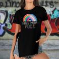 Lgbtq Free Mom Hugs Gay Pride Lgbt Ally Rainbow Mothers Day Women's Short Sleeves T-shirt With Hem Split