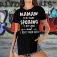 Mamaw Grandma Gift Mamaw Is My Name Spoiling Is My Game Women's Short Sleeves T-shirt With Hem Split