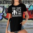 Mens You Cant Scare Me I Have Two Daughters Happy Fathers Day Women's Short Sleeves T-shirt With Hem Split