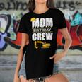 Mom Birthday Crew Construction Worker Hosting Party Women's Short Sleeves T-shirt With Hem Split