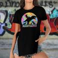 Mommysaurus Dinosaur Vintage Retro 4 Kids Lover Gift Women's Short Sleeves T-shirt With Hem Split