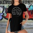 My Aunt Has My New Best Friend In Her Belly Funny Auntie Women's Short Sleeves T-shirt With Hem Split