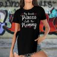 My Favorite Princess Calls Me Mommy Women Cute Mothers Day Women's Short Sleeves T-shirt With Hem Split