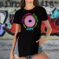 National Donut Day Cool Sweet Tooth Party Funny Mother Gift Women's Short Sleeves T-shirt With Hem Split
