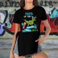Papa Of The Birthday Boy Rawr Dinosaur Birthday Partyrex Women's Short Sleeves T-shirt With Hem Split