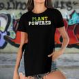Plant Powered Vegan Plant Based Vegetarian Tee Women's Short Sleeves T-shirt With Hem Split